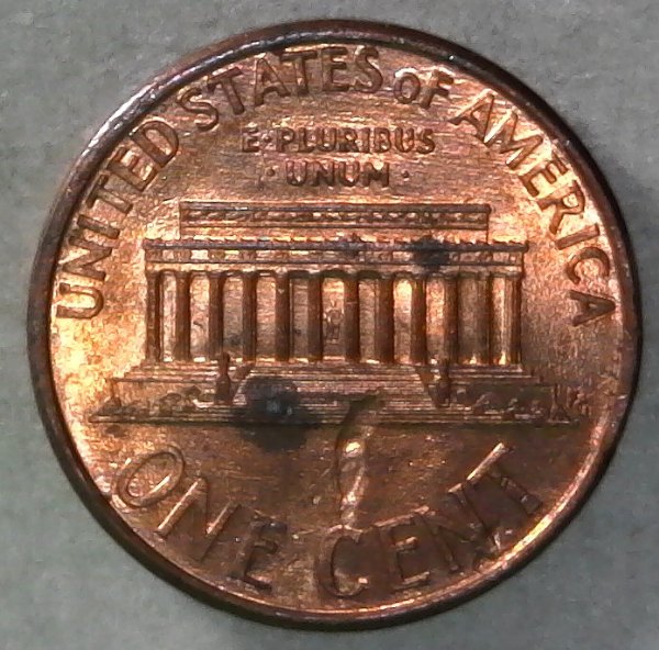 1997-P-Lincoln-Memorial-Cent-With-Huge-Struck-Through-Found-CRH!-Not-PSD!